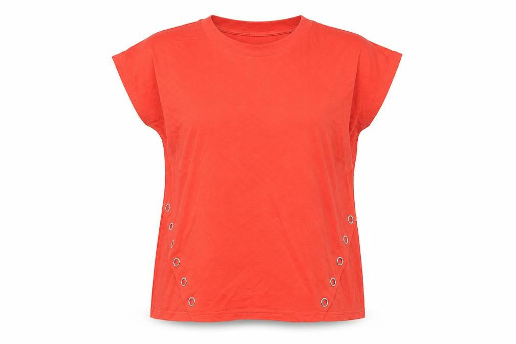 Klass Women's Red Basic T-Shirt - Medium, Casual Summer Wear