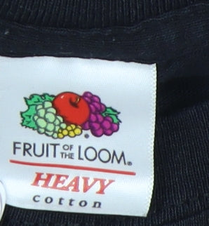 Fruit of the Loom Black Medium Men's Cotton T-Shirt