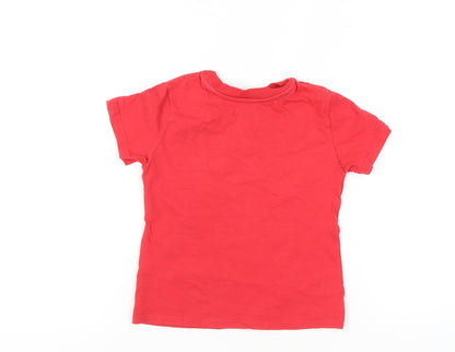 Back view of Disney girls’ red mickey graphic t-shirt - 4 years