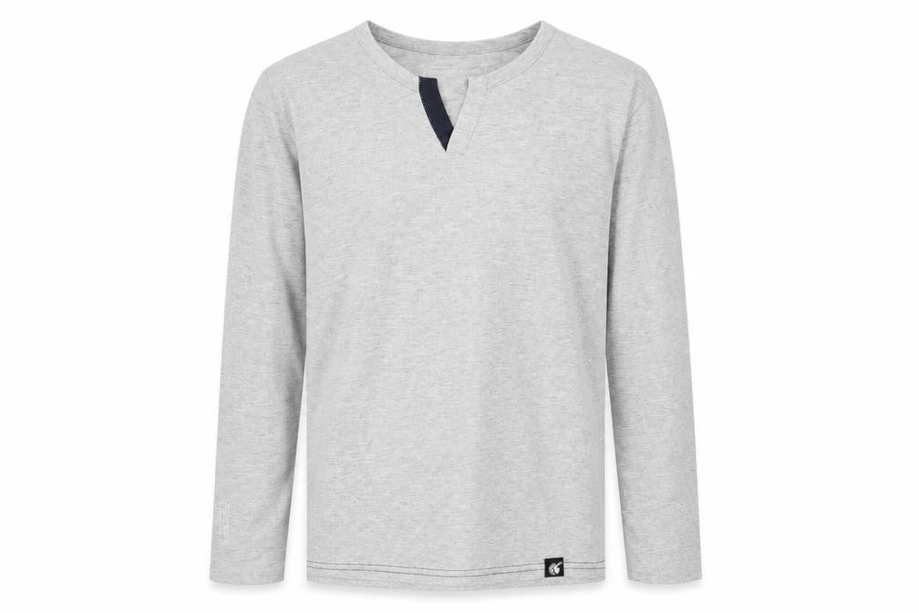 The White Company Men's Grey Long Sleeve Top