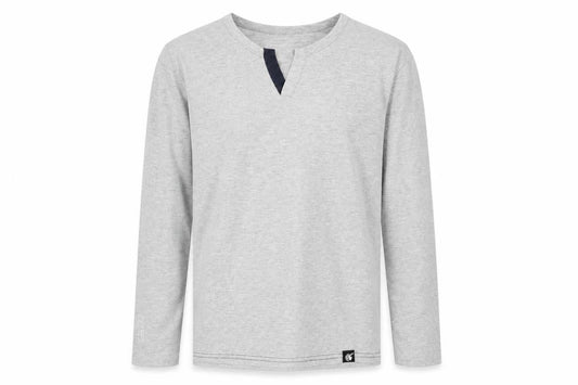 The White Company Men's Grey Long Sleeve Top