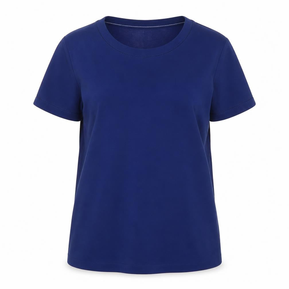 French Connection Women's Blue Medium Top - Casual Crew Neck