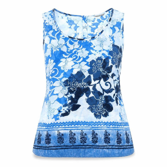 Marks & Spencer Blue Floral Tank Size 8