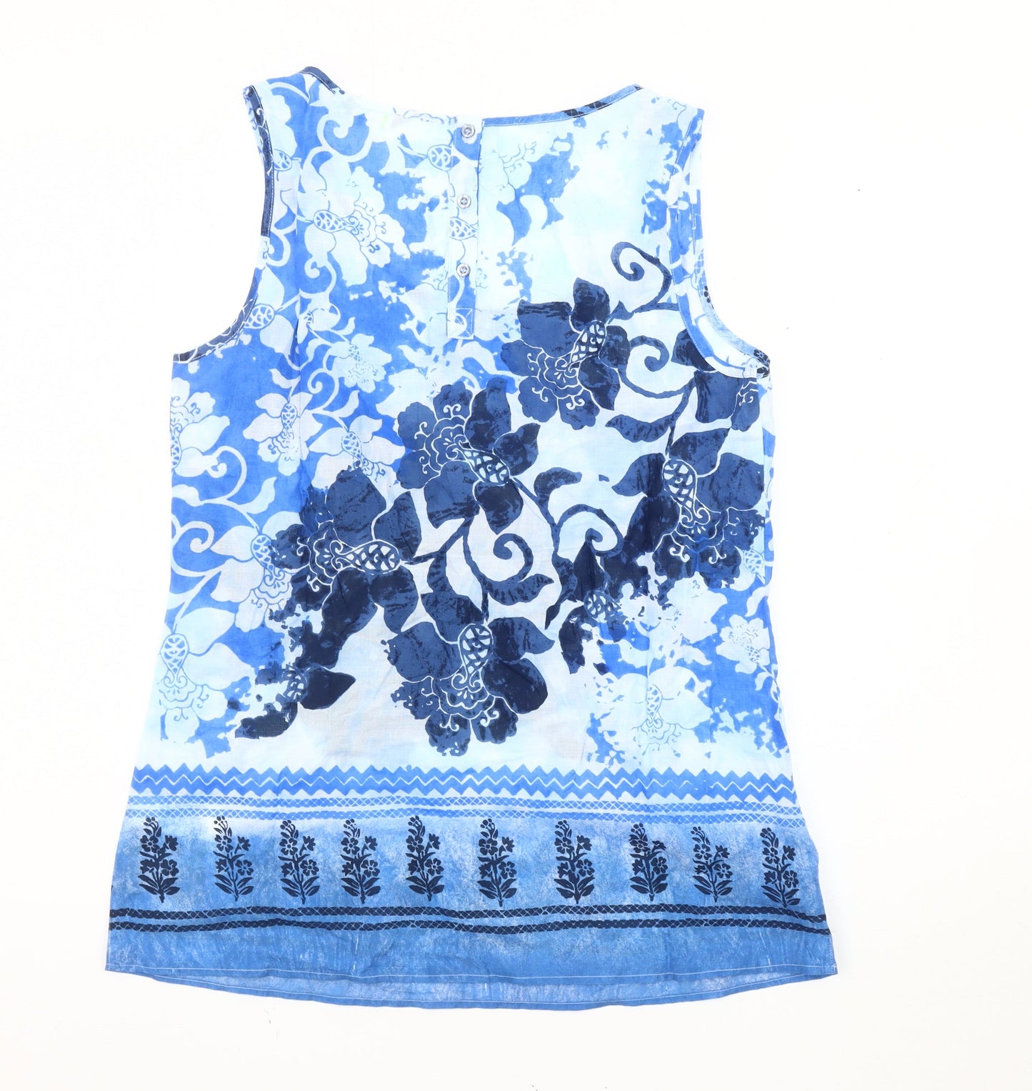 Marks and Spencer Blue Floral Tank Size 8