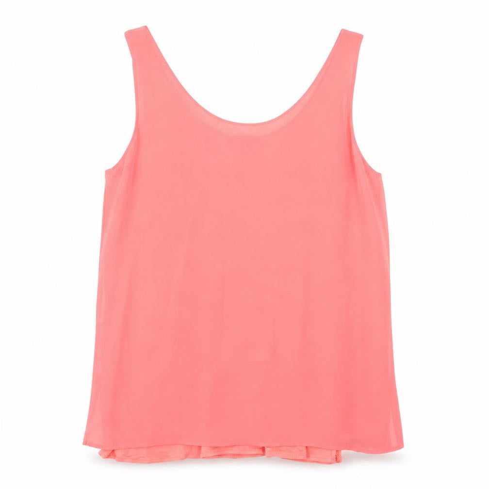 Mango Women's Pink Tank Top, Size 10, Scoop Neck, Casual