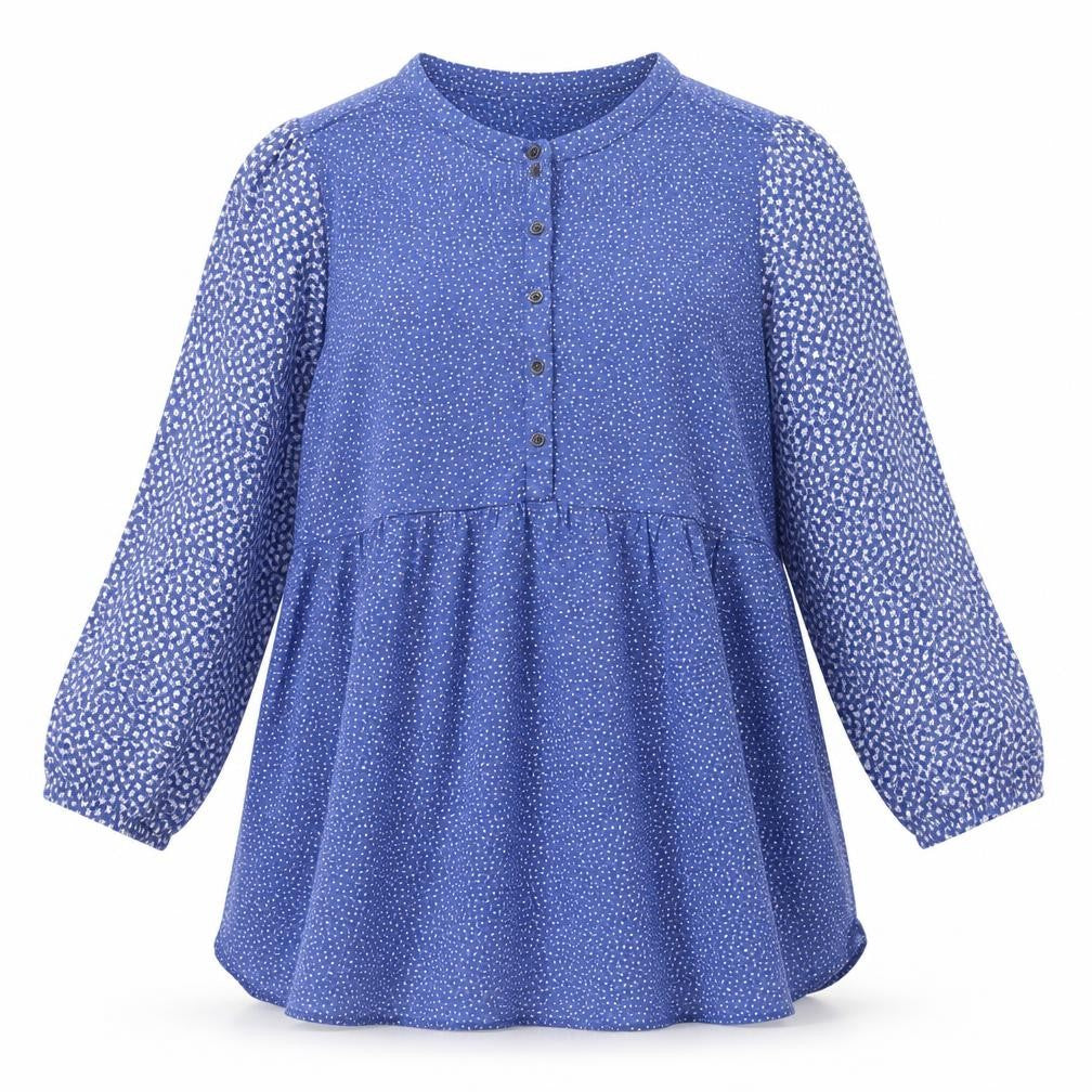 FatFace Women's Blue Floral Tunic Blouse Size 8