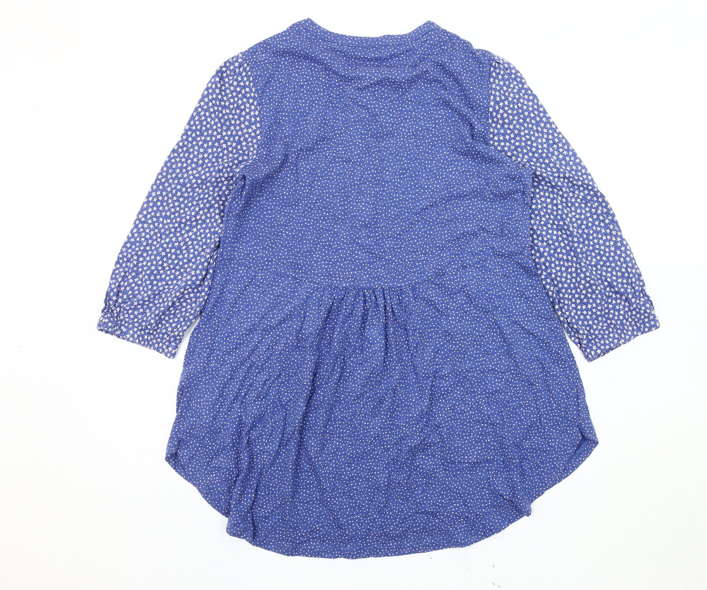 FatFace Women's Blue Floral Tunic Blouse Size 8
