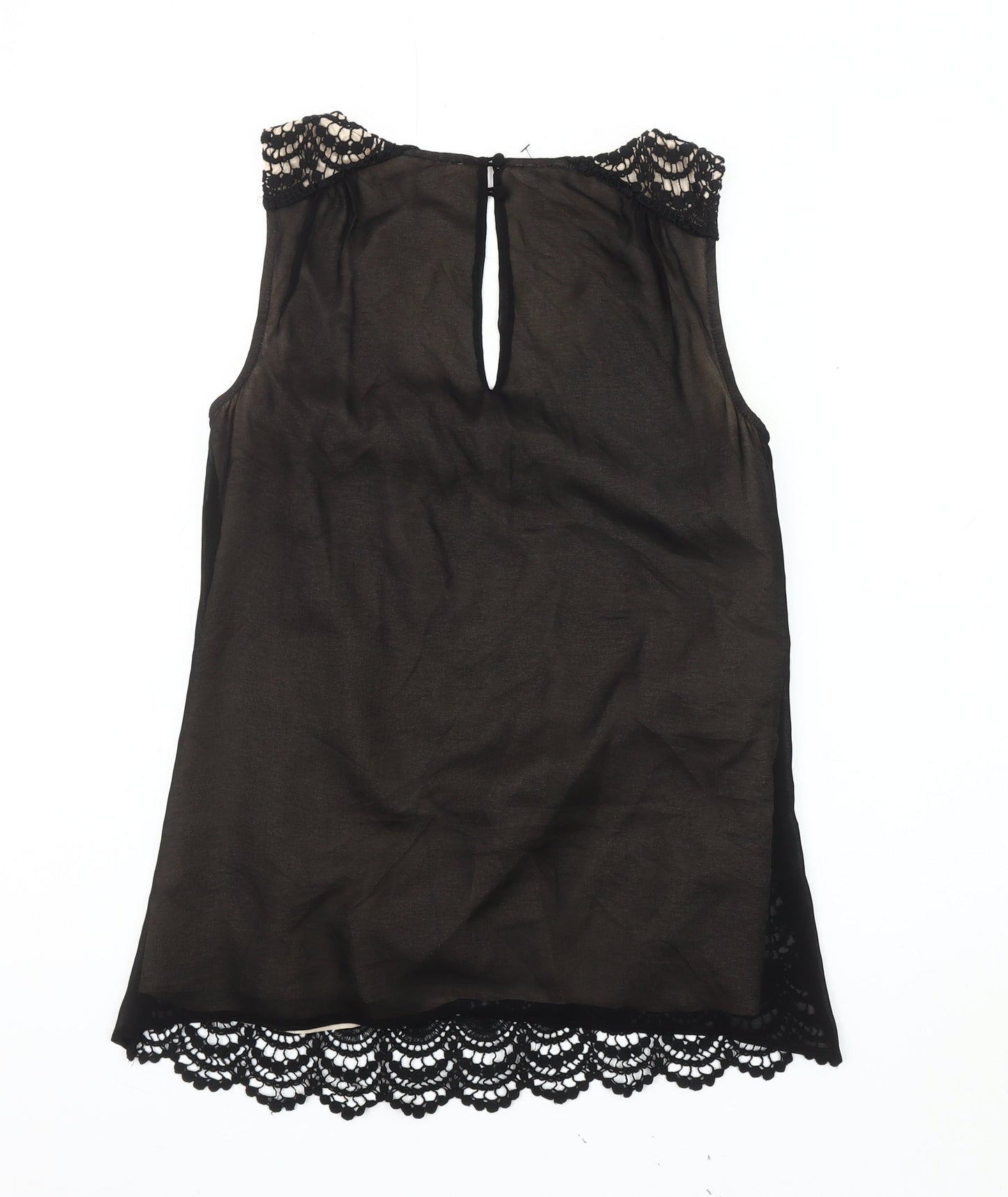 Monsoon Women’s Black Lace Sleeveless Blouse Size 10