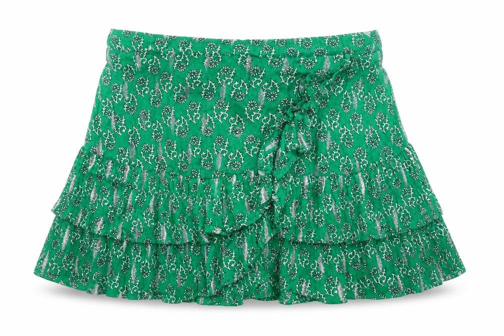 Feels by Brownie Women's Green Peasant Skirt S