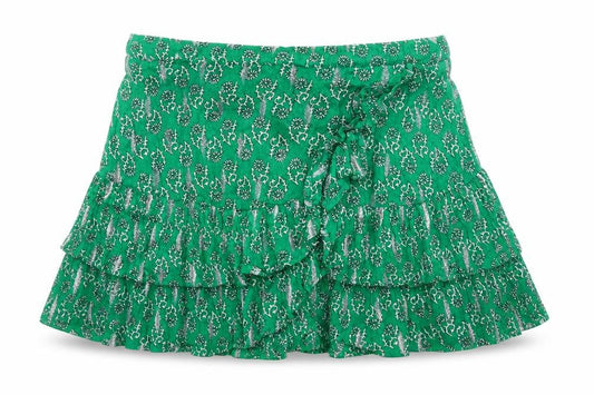 Feels by Brownie Women's Green Peasant Skirt S