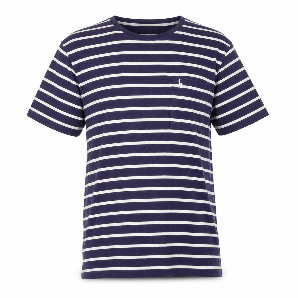 Jack Wills Men's Blue Striped T-Shirt, Size S
