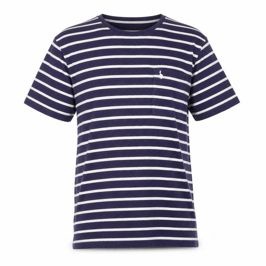 Jack Wills Men's Blue Striped T-Shirt, Size S