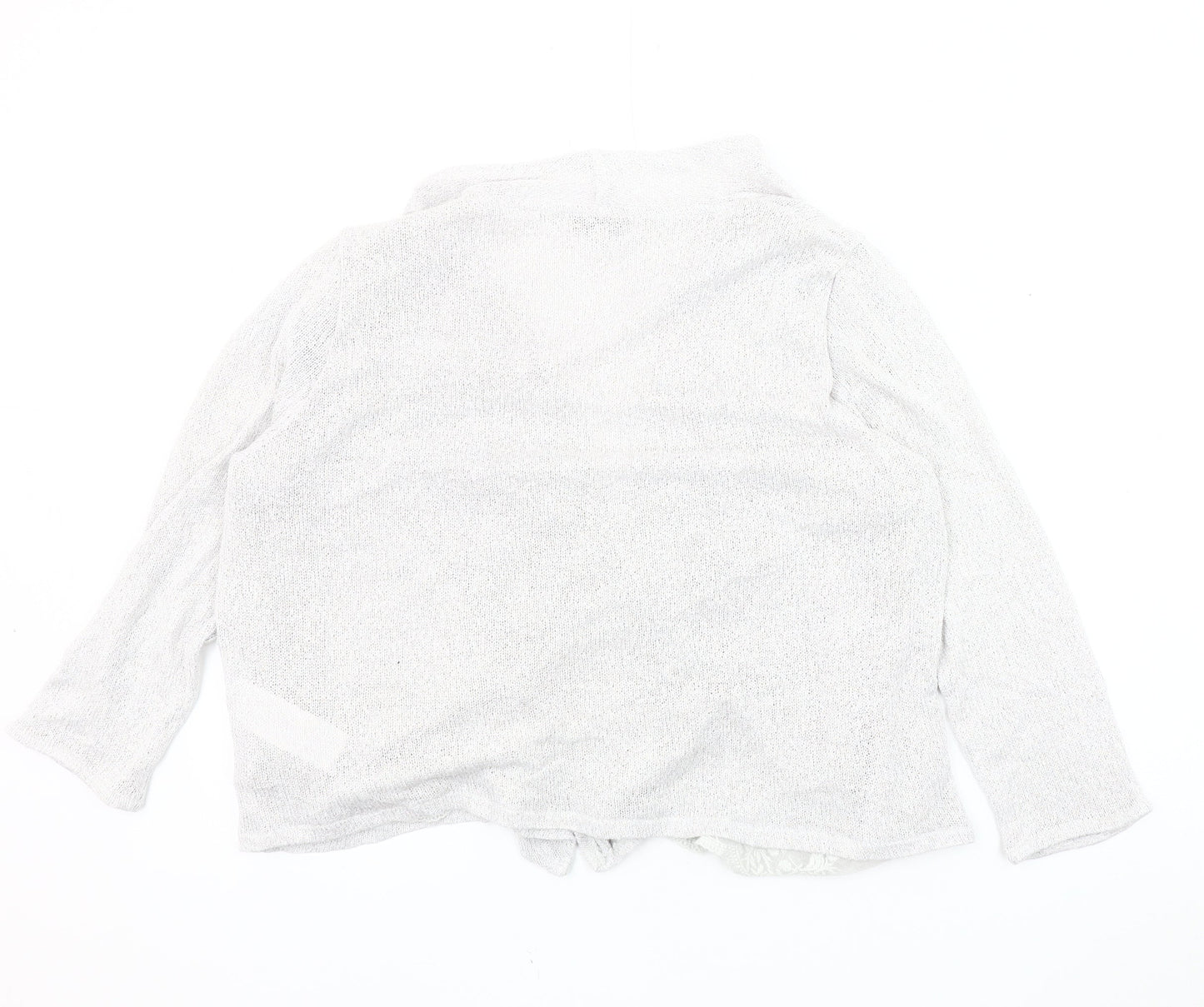RJR John Rocha Women's White Open Front Cardigan Size 14