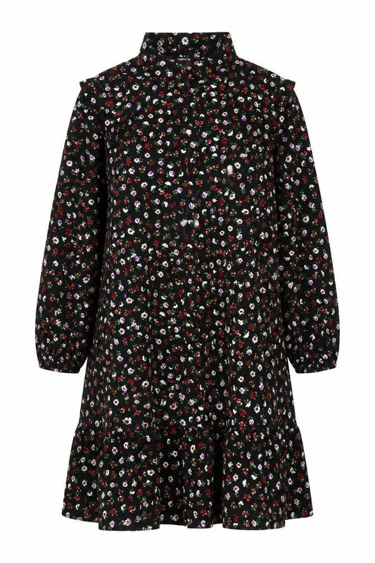 Simply Be Women's Plus Size Black Floral Dress