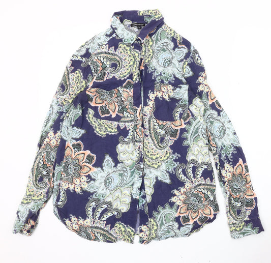 Warehouse Women's Paisley Blouse Size 8 Multicoloured