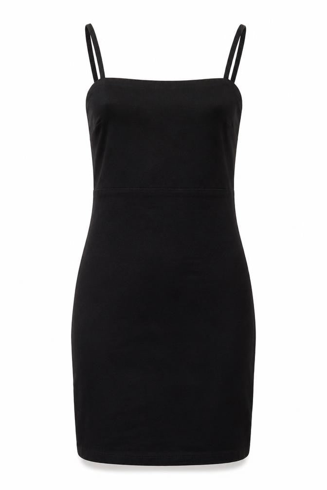 Zara Women's Black XS Strappy Cotton Dress