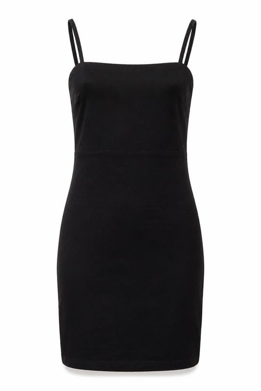 Zara Women's Black XS Strappy Cotton Dress