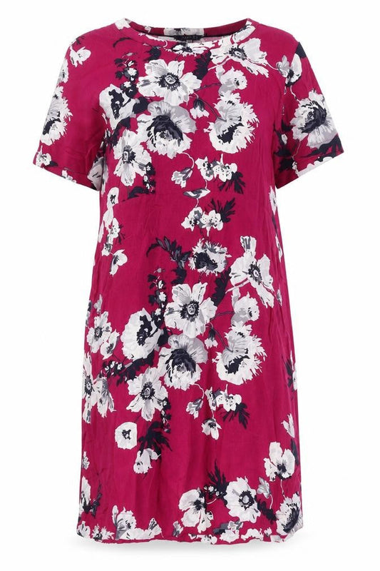 Joules Women's Pink Floral Dress Size 12
