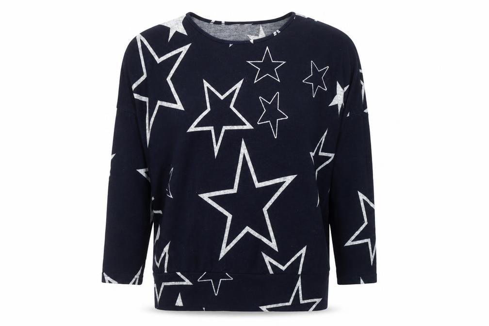 Stella Women's Navy Star Pullover Jumper Size 12