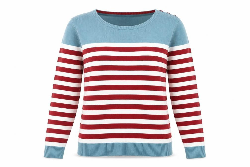 Ness Women's Multicoloured Striped Pullover Jumper, S