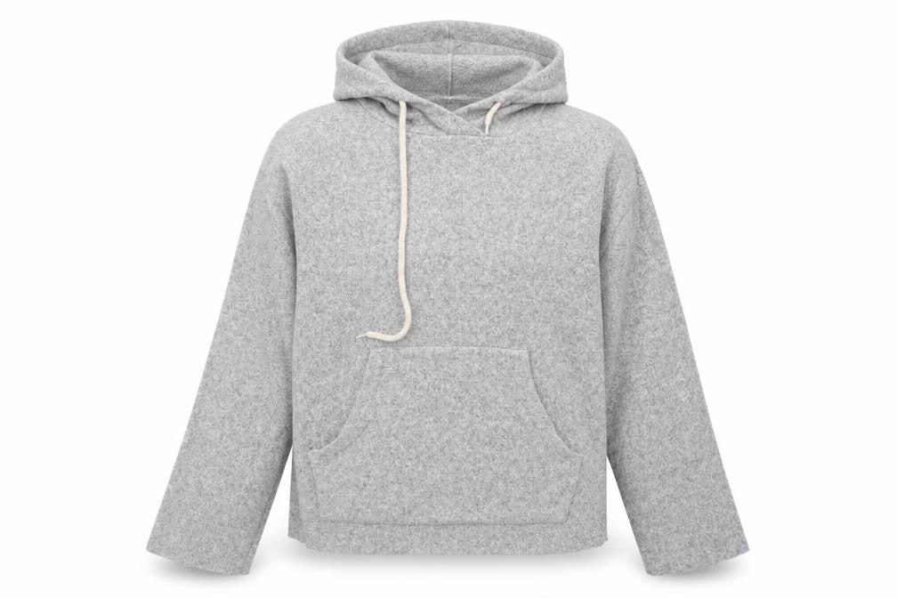 Zara Women's Grey Knit Pullover Hoodie Size 6