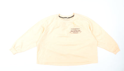 Additional front view of FRIENDS Beige Graphic Pullover Sweatshirt M