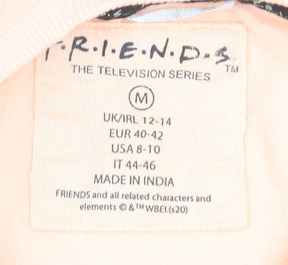 Close-up detail of FRIENDS Beige Graphic Pullover Sweatshirt M