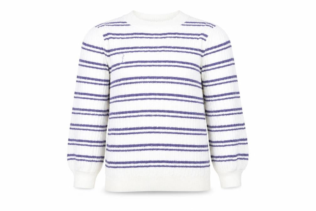 Next Women's Striped Pullover Jumper White Size 12