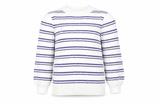 Next Women's Striped Pullover Jumper White Size 12