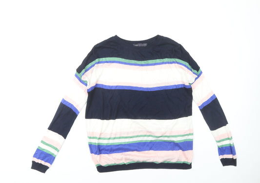 Marks and Spencer Women's S Multicoloured Striped Pullover Jumper