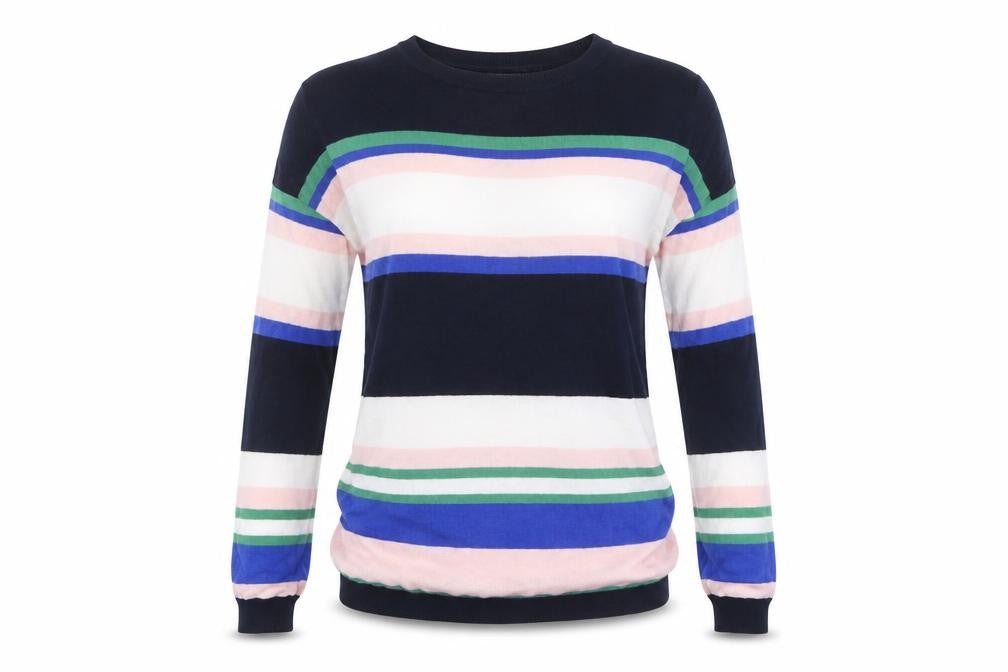 Marks & Spencer Women's S Multicoloured Striped Pullover Jumper