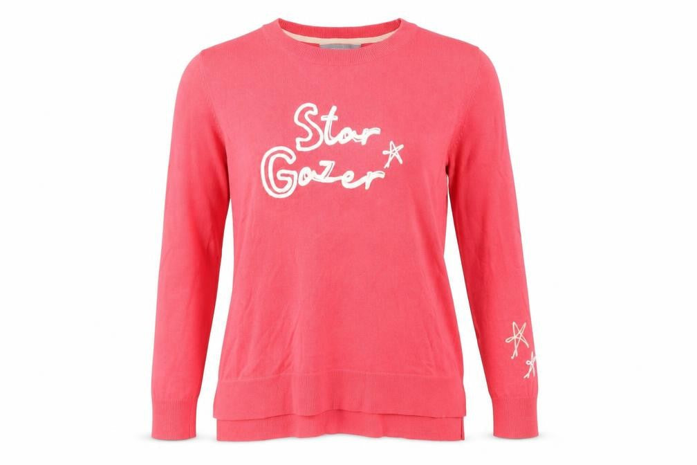 Debenhams Women’s Red Embroidered Pullover Jumper Size 12