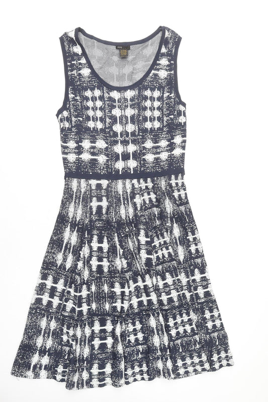 Grace Dresses Women's White M Geometric Sleeveless Dress