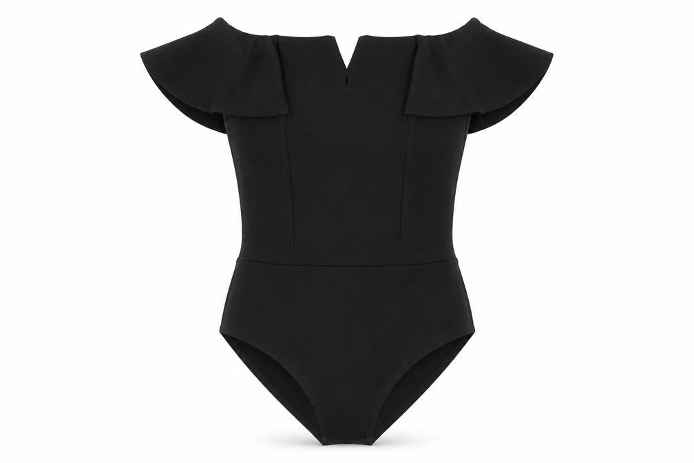 New Look Women's Black Off Shoulder Bodysuit Size 6