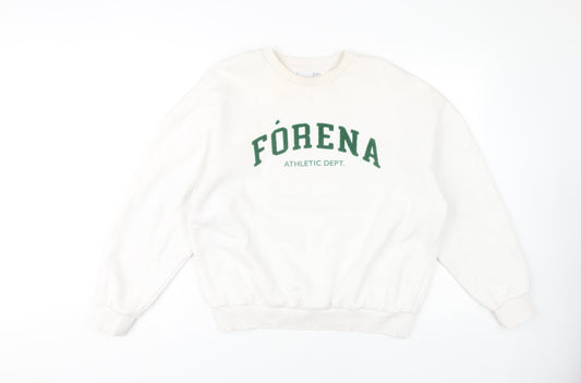 Fórena Women's White Logo Sweatshirt XS