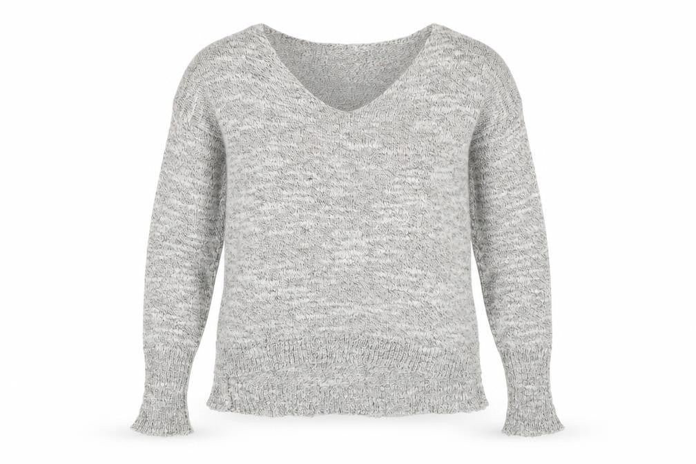 Hollister Women's Grey XS Pullover V-Neck Jumper