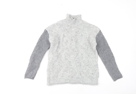 Marks and Spencer Women's Grey XS Cable-Knit Jumper