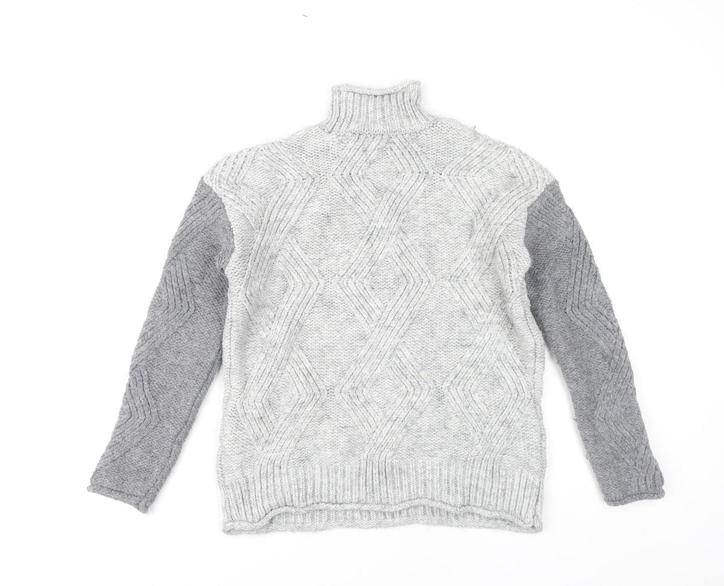 Marks and Spencer Women's Grey XS Cable-Knit Jumper