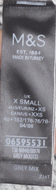 Marks and Spencer Women's Grey XS Cable-Knit Jumper