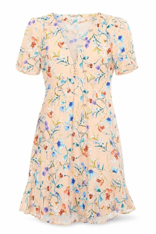 Mango Women's Multicoloured Floral A-Line Dress Size 10