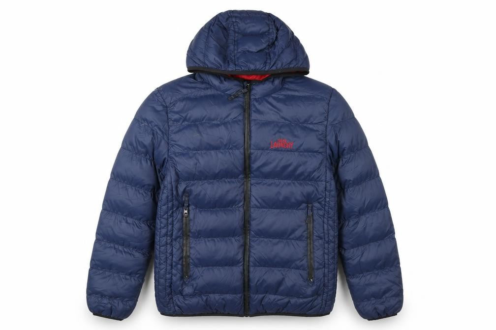 Tokyo Laundry Men's Blue Puffer Jacket, Small