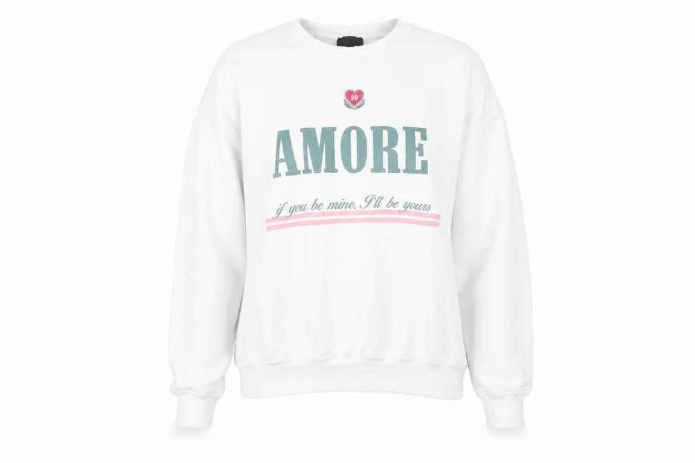 Topshop Women's White Pullover Sweatshirt M