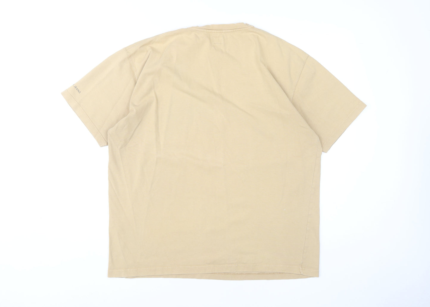 Calvin Klein Mens Beige Cotton Crew Neck T-Shirt M