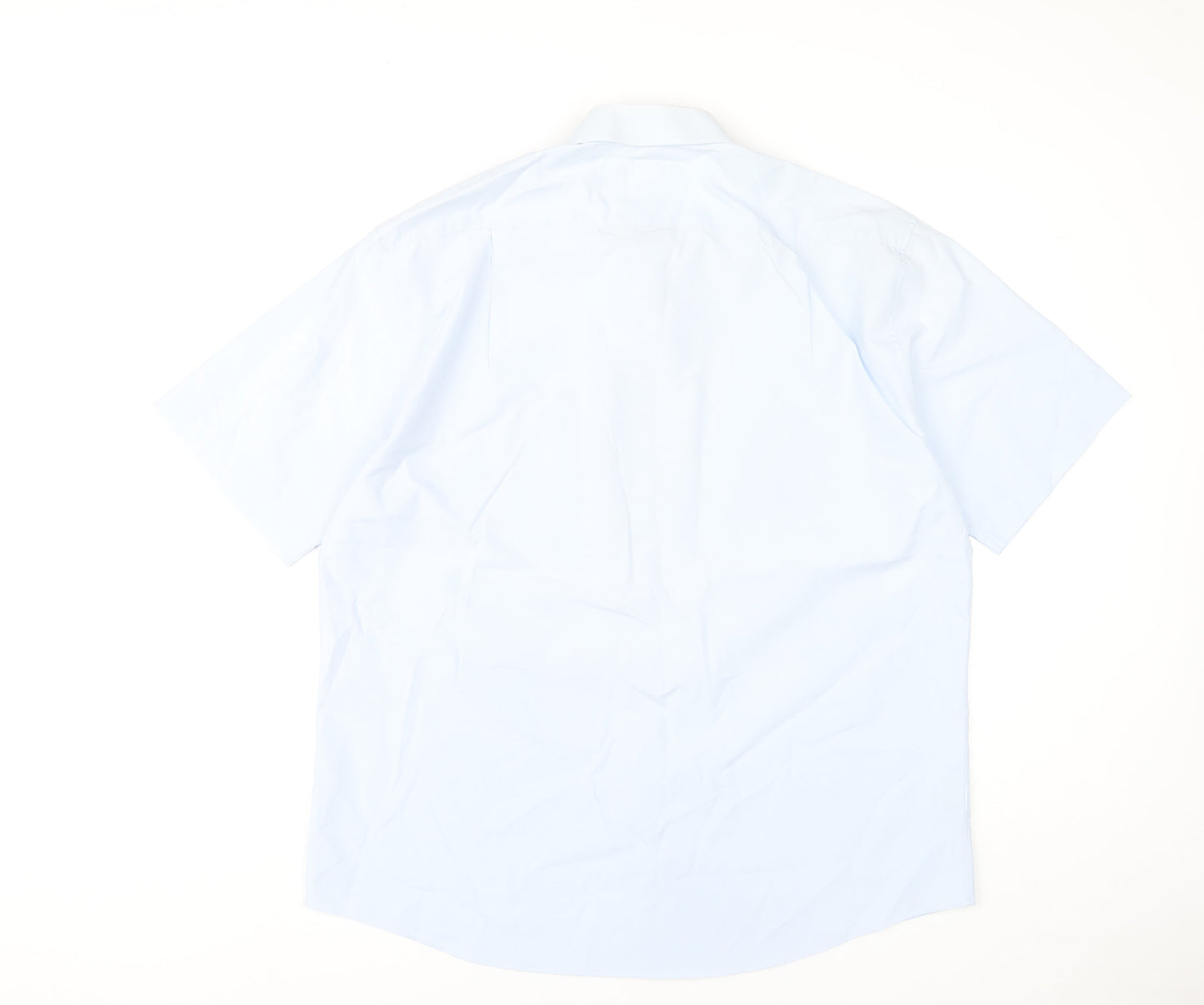 Marks and Spencer Men’s Blue Short Sleeve Dress Shirt