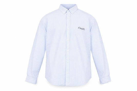 Jack & Jones Men's Blue Striped Button-Up Shirt M