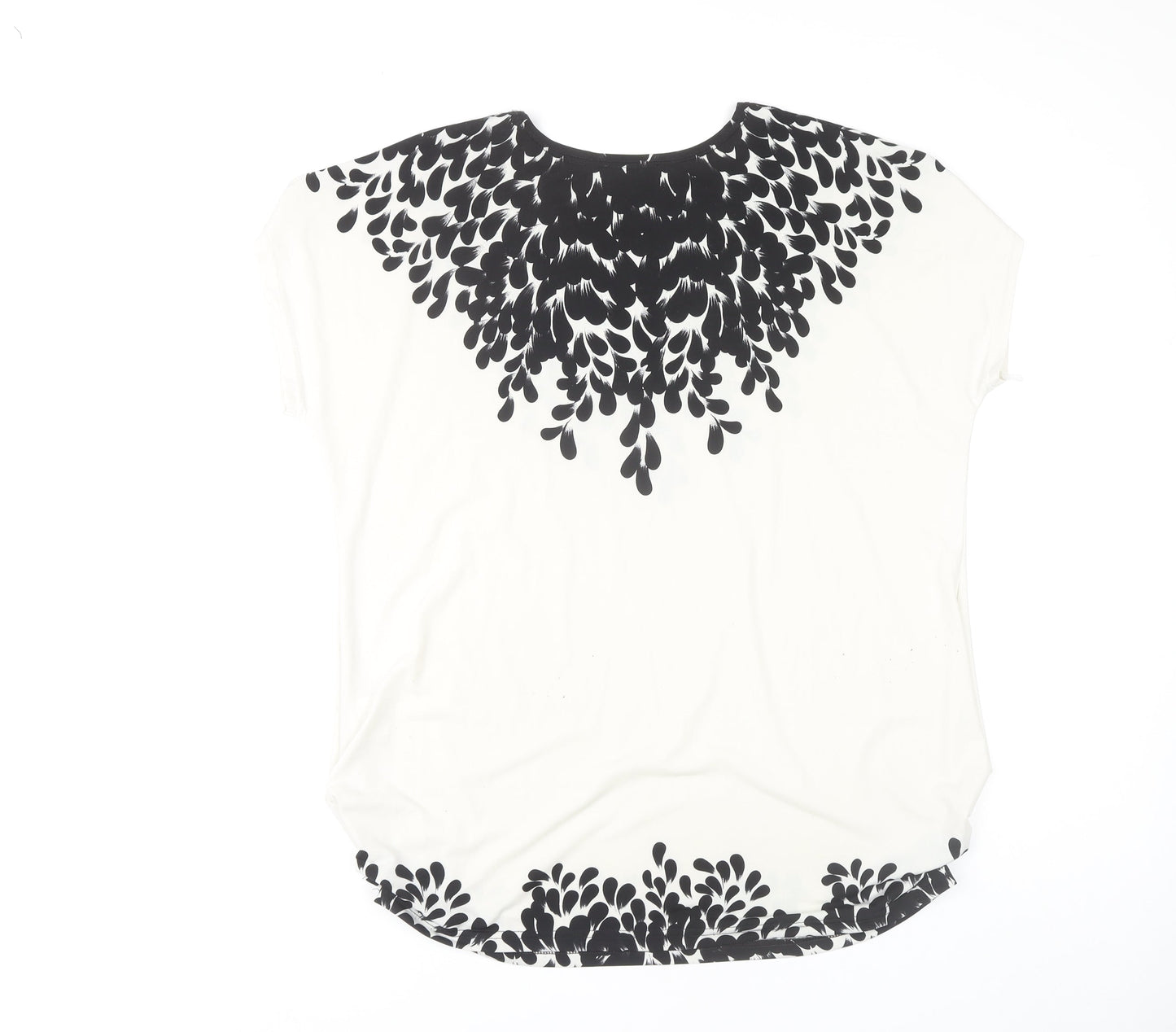 Klass Women's Black & White Floral Top L