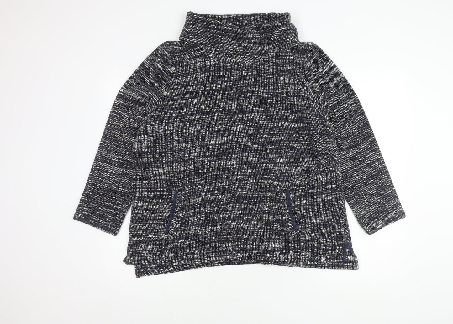 Dash Women's Blue Cape Roll Neck Jumper Size 22