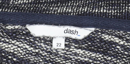 Dash Women's Blue Cape Roll Neck Jumper Size 22