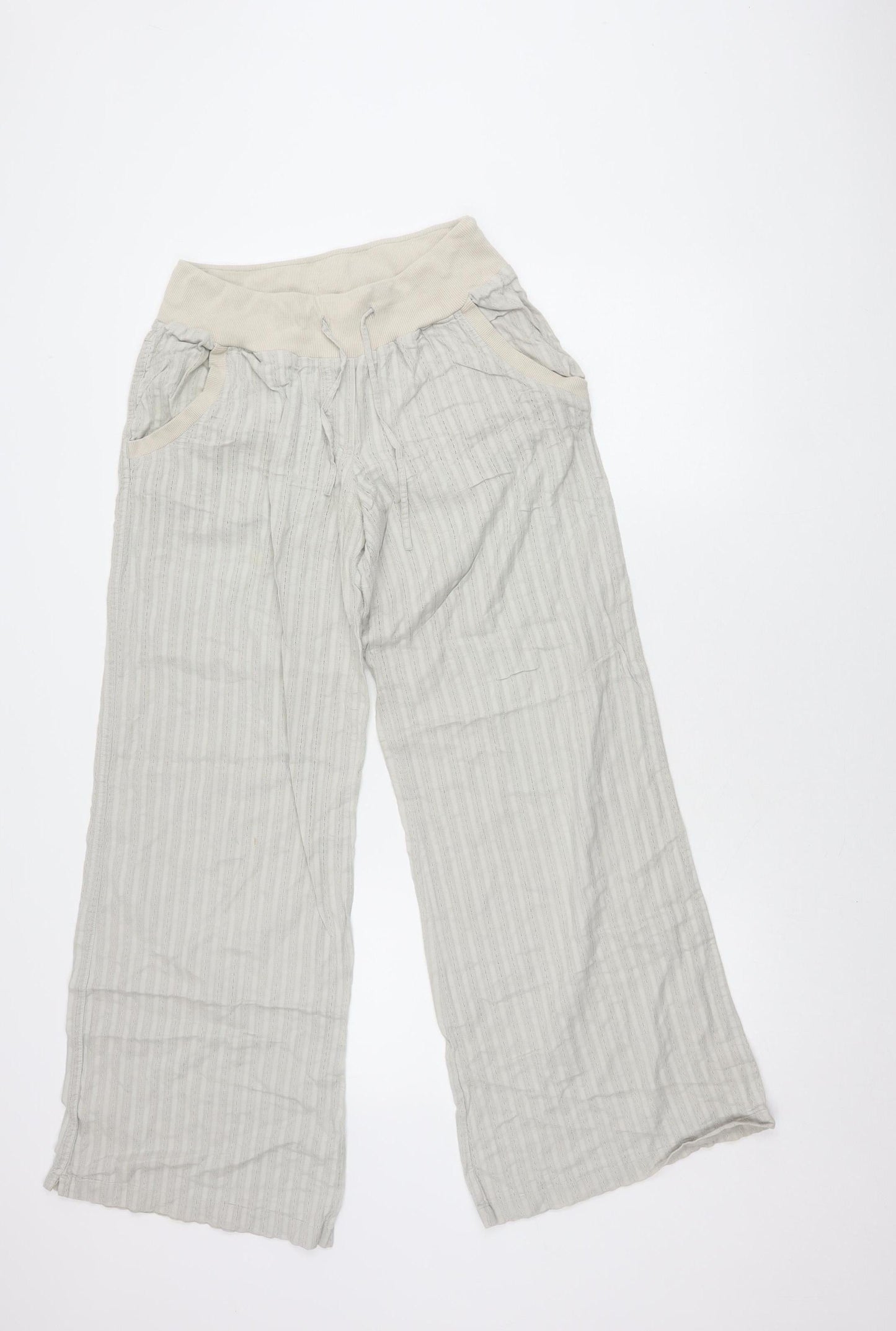 DIVIDED Women's Beige Cropped Trousers Size 8