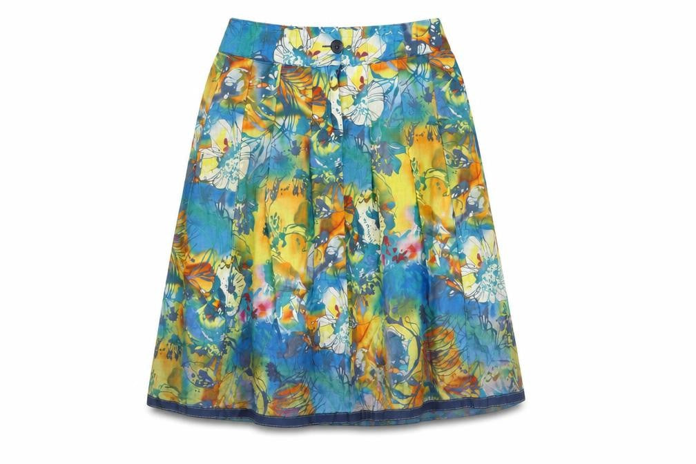 Debbie Shuchat Women's Multicoloured A-Line Knee Skirt